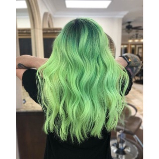 Thuốc nhuộm tóc màu xanh khói lá tặng kèm oxi + găng tay