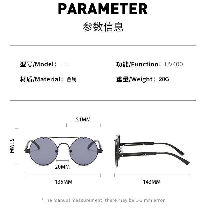 Kính Mát Gọng Tròn Bằng Kim Loại Màu Gradient E6Hp Thời Trang Cho Nam | BigBuy360 - bigbuy360.vn