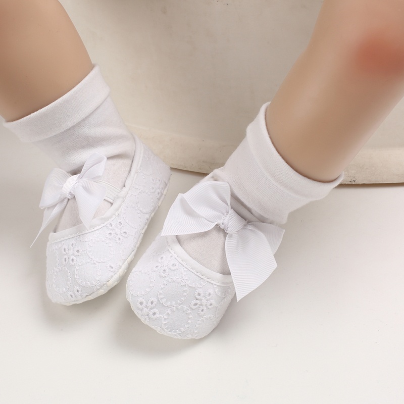 Giày Công Chúa Đế Mềm Thoáng Khí Thoải Mái Cho Bé Gái 0-18 Tháng Tuổi