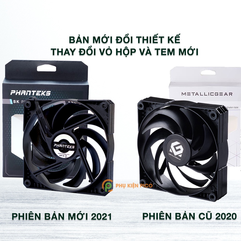 Quạt tản nhiệt case máy tính chính hãng PHANTEKS Metallic Gear Skiron Black 140mm 1500RPM - Quạt fan case 14cm