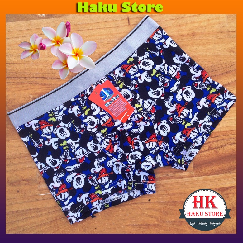 Combo 5 quần lót nam cute hoạt hình thun lạnh đáng yêu, Quần sịp doraemon nam co dãn thoải mái, thoáng mát