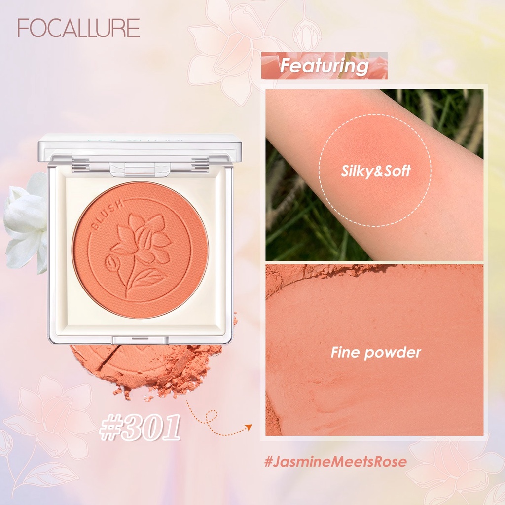 FOCALLURE 11 Shades Blush Long Lasting Face Blusher Soft Powder Smooth Texture Natural High Pigment Professional Women Makeup