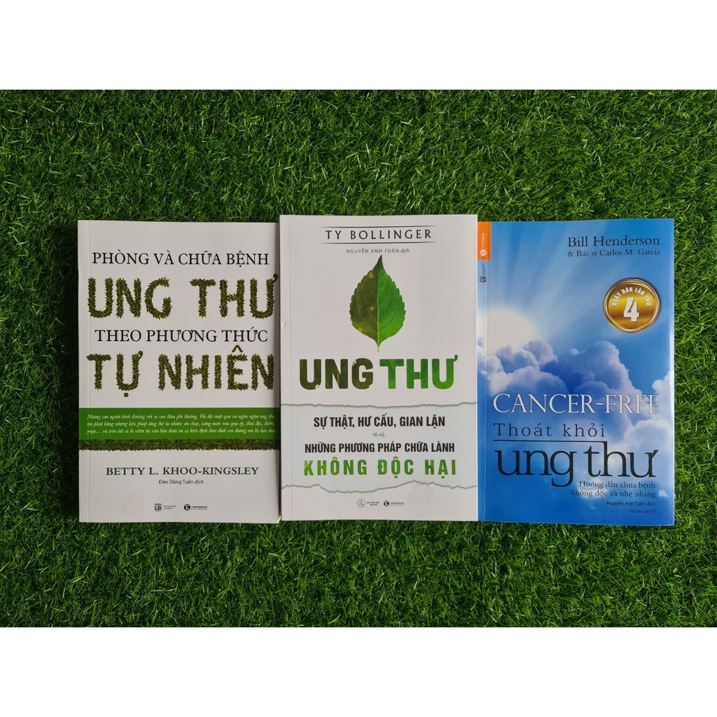 Combo Sách Sức Khỏe &quot; Phòng và chữa bệnh ung thư theo phương pháp tự nhiên &quot; - Trọn bộ 03 cuốn