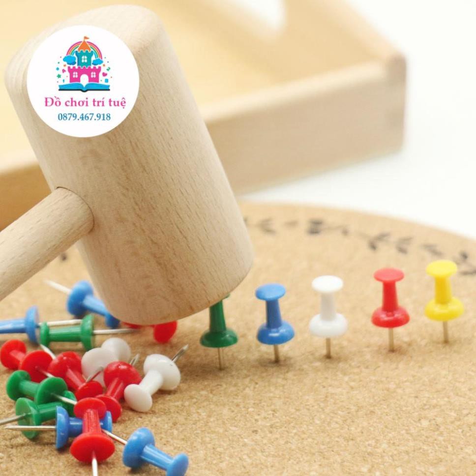 Bộ Đồ Chơi Búa đinh Và Khay Gỗ Cho Bé - Giáo cụ Montessori