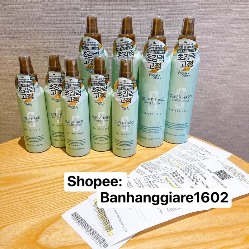 Keo Xịt Tóc Tạo Nếp Siêu Cứng, Dưỡng Tóc FOREST STORY Super Hard Water Spray