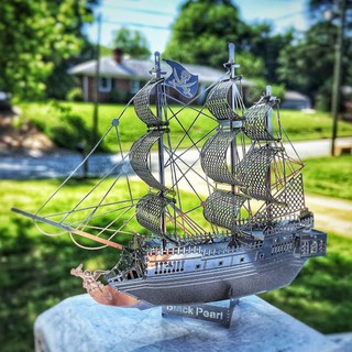 Đồ chơi xếp hình, lắp ráp, Mô hình lắp ráp kim loại 3D Tàu Ngọc Trai Đen Black Pearl