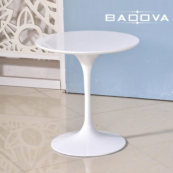 Bàn Tròn Chân Trụ Mâm Tròn Tulip Đen - Trắng Ngồi Cafe, Làm Việc, Decor Nhà