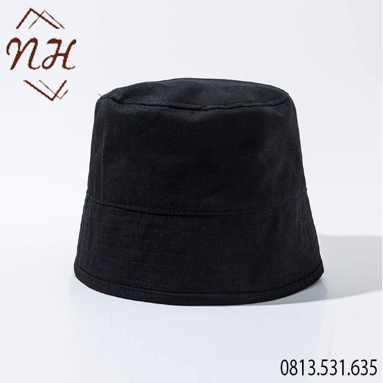 Mũ Nón bucket, tai bèo vành cụp form unisex nam nữ phong cách ulzang màu đen  - N22