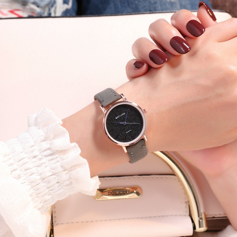 Đồng Hồ nữ thời trang MSTLANQ phong cách hàn quốc dây da lộn cao cấp | BigBuy360 - bigbuy360.vn