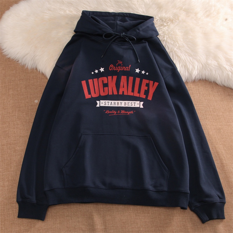 NRVP Áo Hoodie Tay Dài Oversize In Họa Tiết Phong Cách Hàn Quốc Kiểu Mới Cho Nam / Nữ