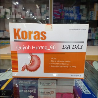 KORAS DẠ DÀY hộp 20 gói hỗ trợ giảm viêm loét dạ dày tá tràng