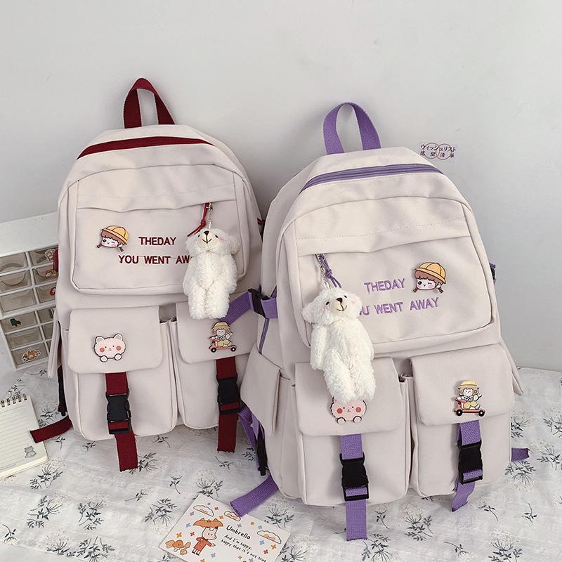 Balo Balo TheDay You Went Away Ulzzang Chống Thấm Tặng Kèm Huy Hiệu Siêu Xinh