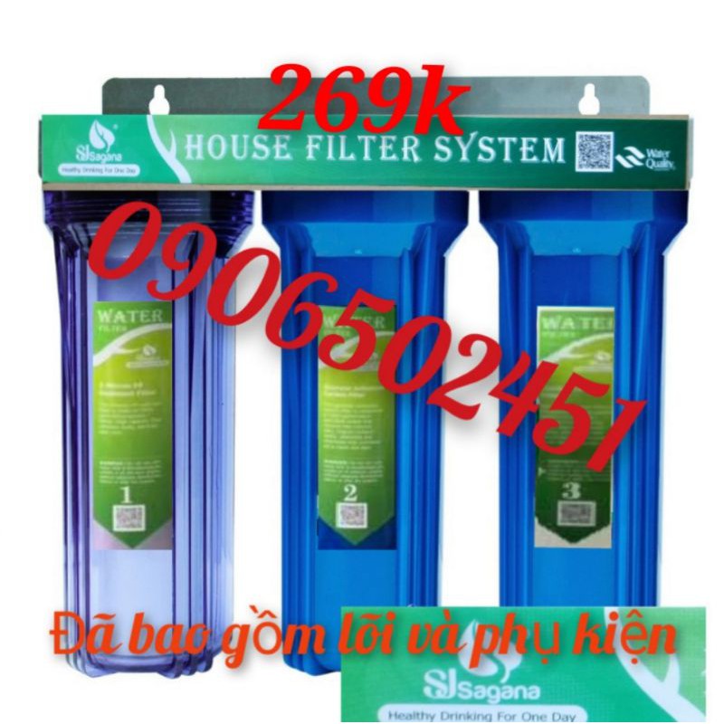 BỘ 3 CỐC LỌC 10INCH LỌC NƯỚC SINH HOẠT TẶNG KÈM +GIÁ ĐỠ +TAY VẶN CỐC | BigBuy360 - bigbuy360.vn