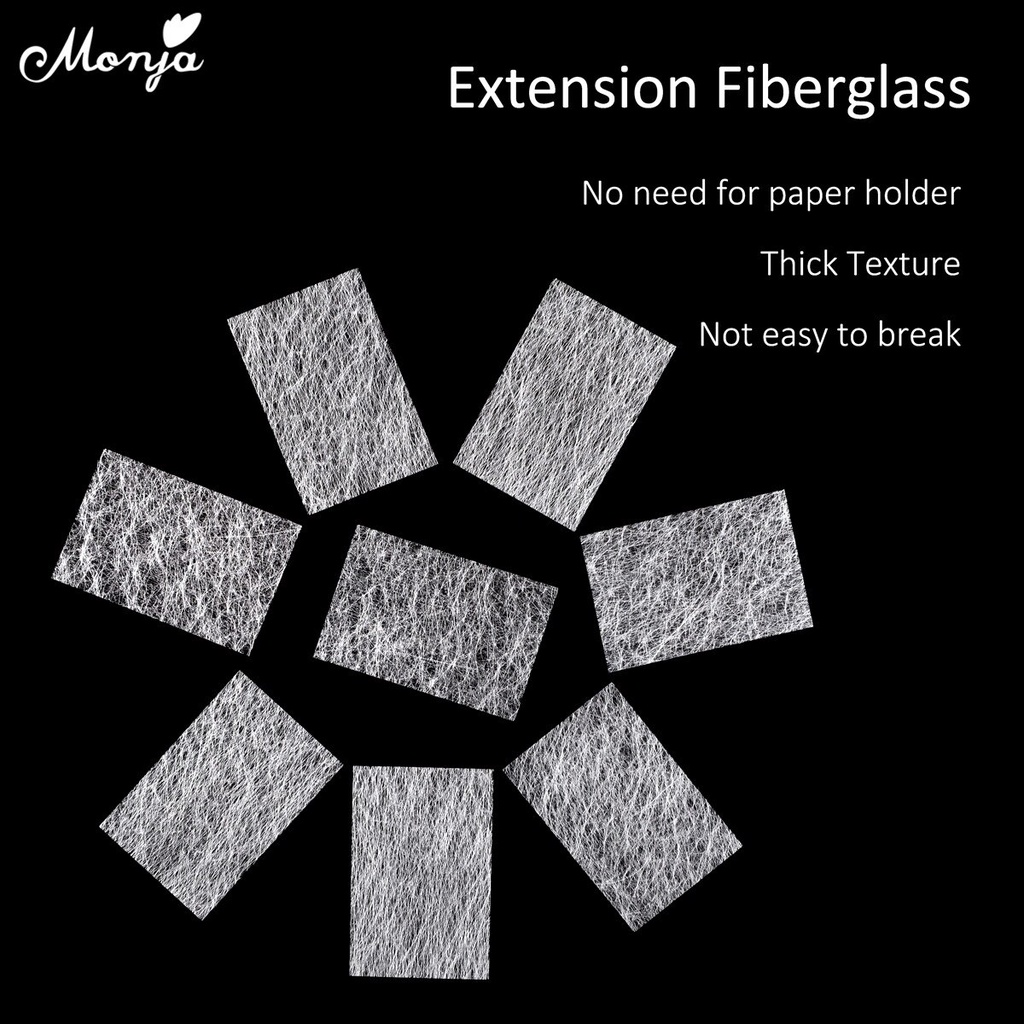 MONJA [Hàng mới về] Gel đắp móng + sợi thủy tinh không dệt nối dài móng 20ml