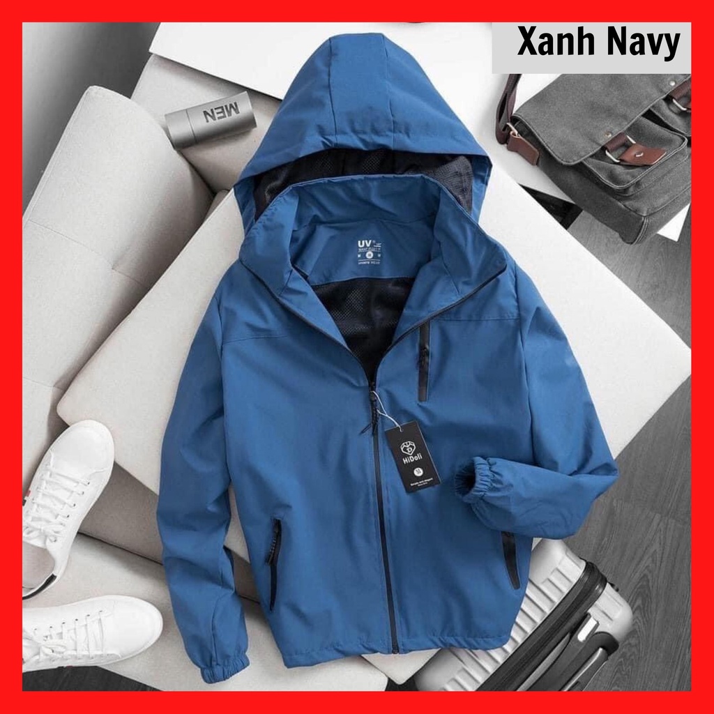 Áo khoác gió nam nữ cao cấp 2 lớp lót lưới form rộng chất liệu vải gió tráng bạc chống nước