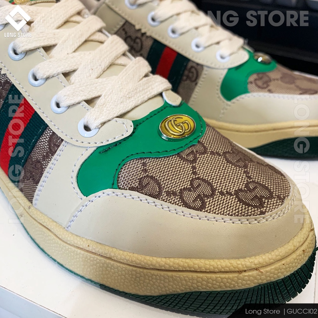 Giày thể thao nam đẹp sneaker đế cao chất da cao cấp tăng chiều cao 3cm LONGSTORE GUCCI01-04