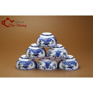 Bát mắm Ø 9 họa tiết Hà Nội vẽ tay (30.000đ/1 cái)_bộ đồ ăn Bát Tràng