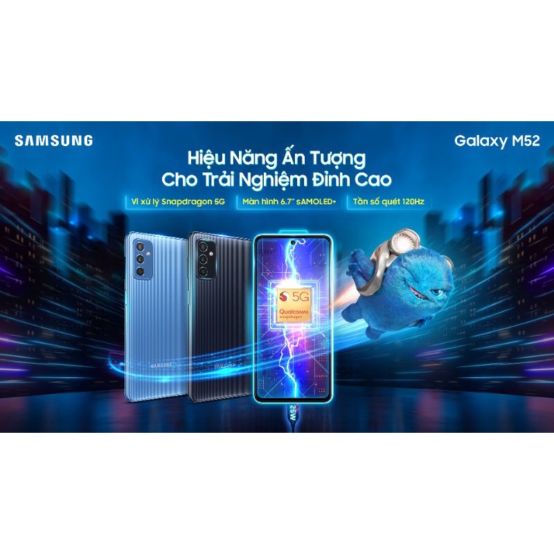 Điện thoại Samsung Galaxy M52 5G  - Hàng chính hãng