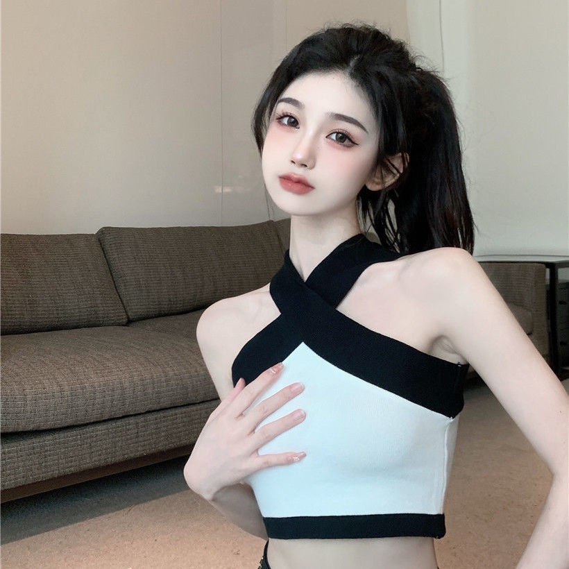 Áo Hai Dây Dáng Ngắn Hở Vai Thời Trang Mùa Hè Quyến Rũ Cho Nữ