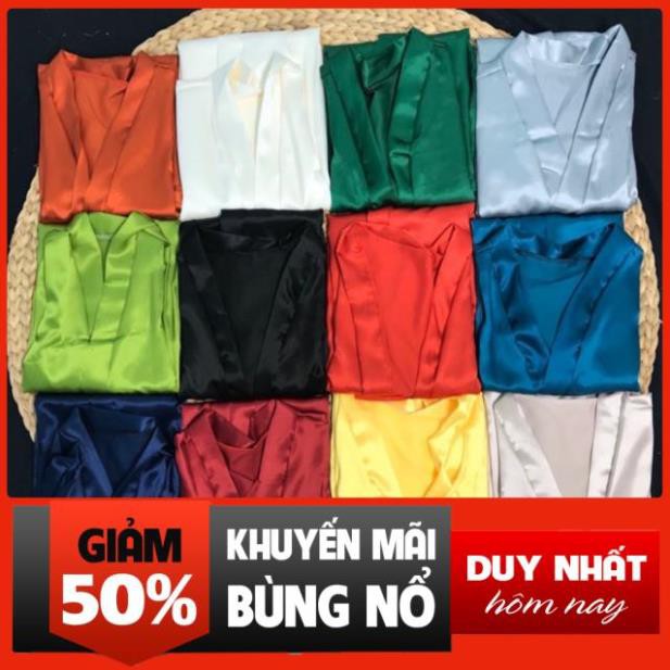 Áo choàng không ren. Chất phi lụa freesize dưới 60kg đẹp