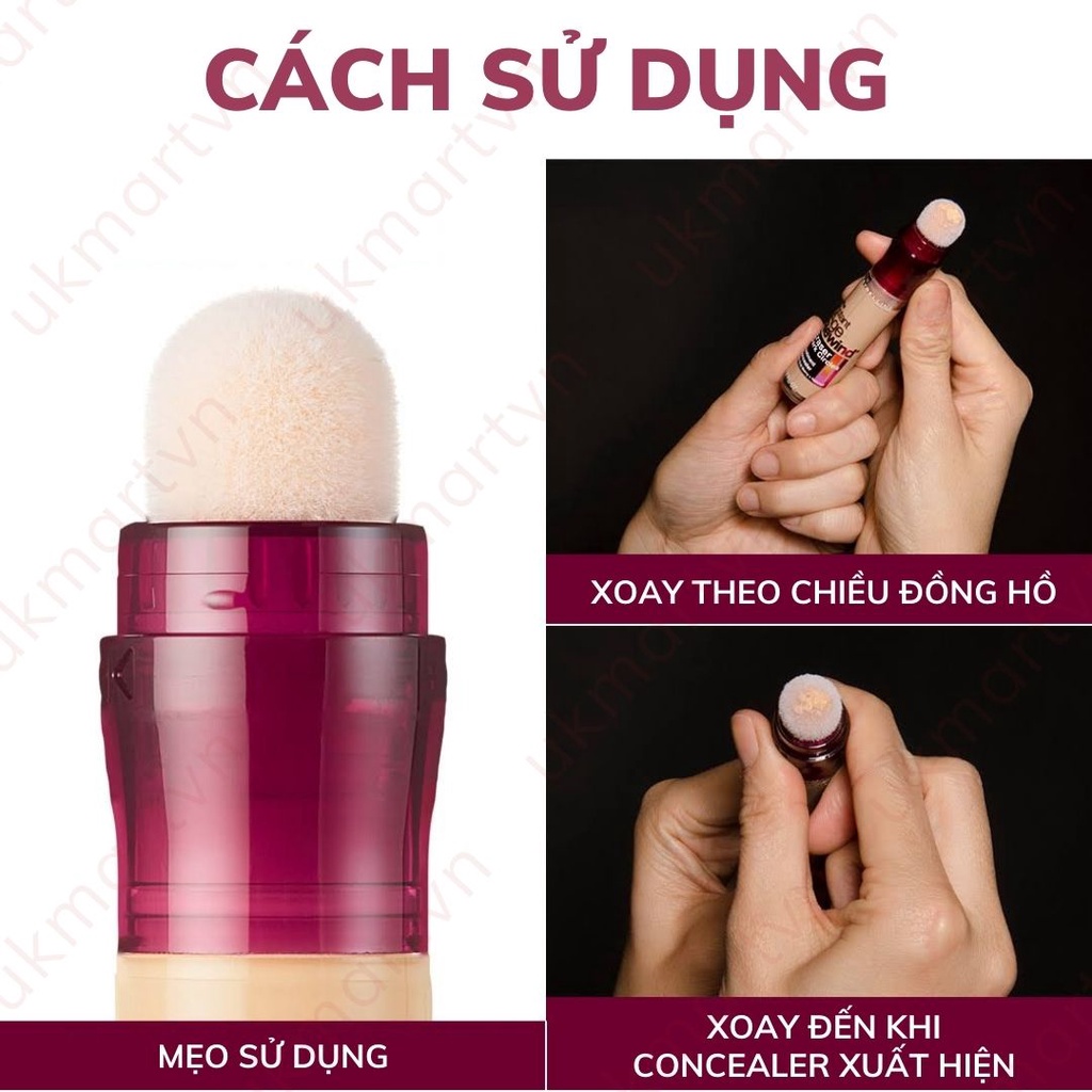 Bút Cushion Kem Che Khuyết Điểm Đa Năng Instant Age Rewind Eraser Multi-use Concealer Maybelline New York 6ml