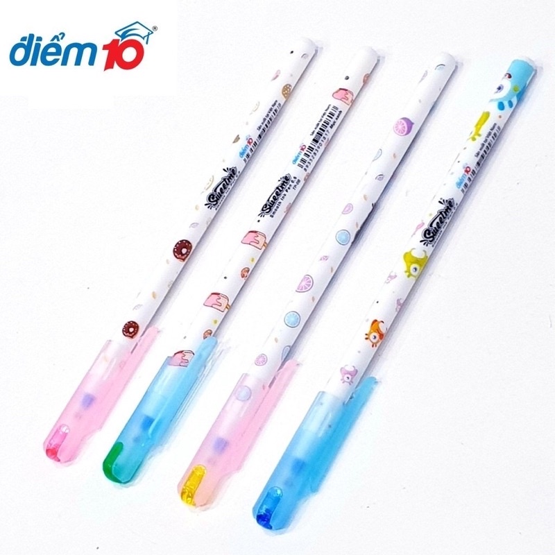 Hộp 30 bút nến TP-08 Điểm 10 xanh/đen Loại đẹp-Bút bi-Bút bi nước