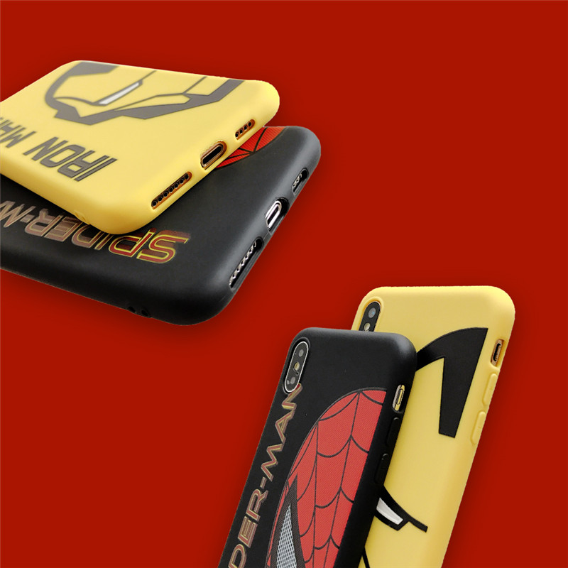 Ốp điện thoại họa tiết Spider-Man Iron Man dành cho iPhone 6 6sPlus 7 8 Plus X XS Max 11 Pro Max