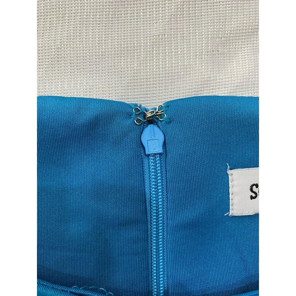 (DT55)Đầm xanh sát nách vải thun dày Shelby&Palmer (Size 8, 10, 12) - Thanh lý vnxk