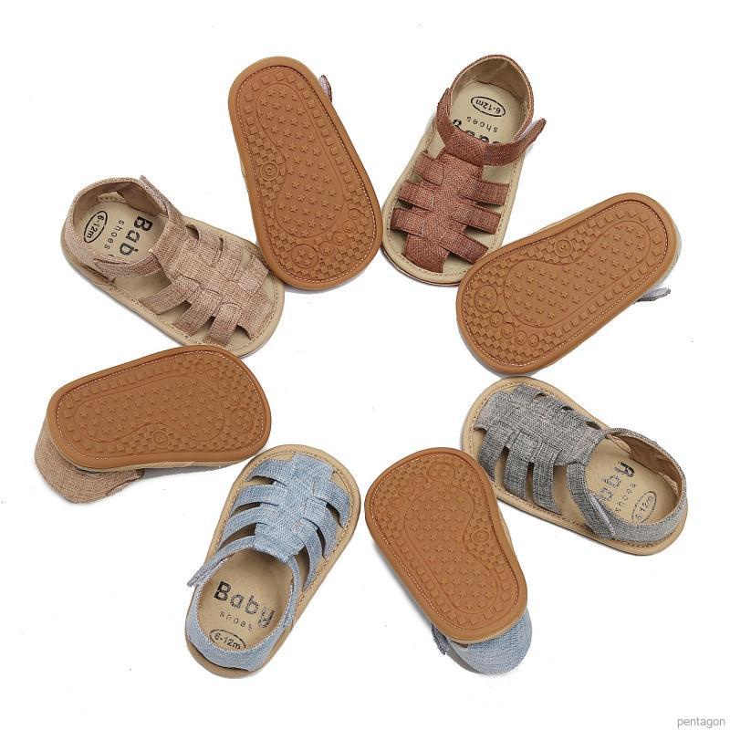 Xăng đan đế cao su mềm chống trượt cho trẻ tập đi