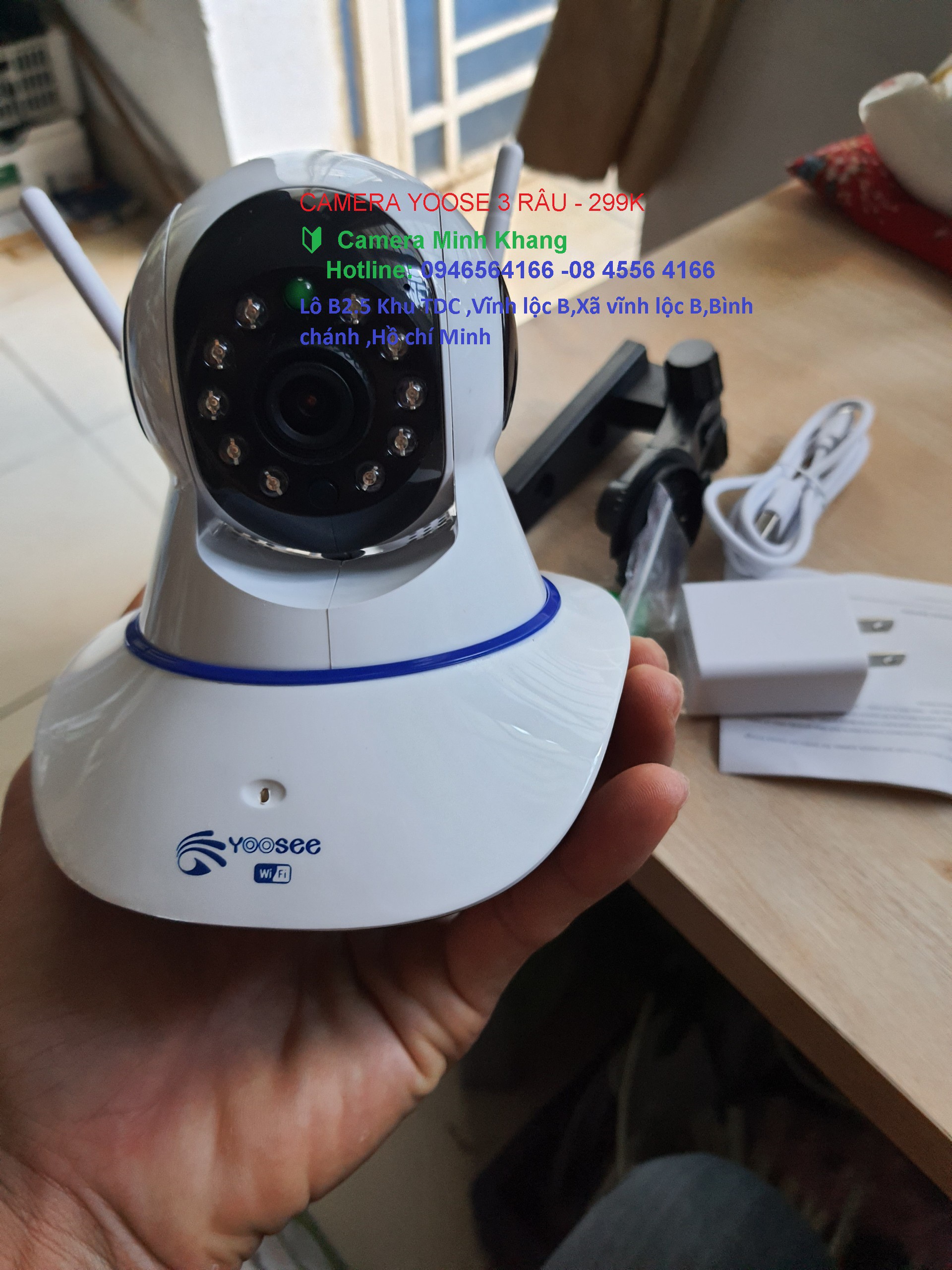 Camera IP Yoosee 3 râu 2.0 Full HD 1080p dùng phần mềm Yoosee bảo mật cao