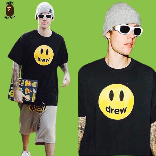 Tee Drew, Áo thun Drew, Áo phông Drew 2 màu đen, trắng ss2020 Bape Việt Nam
