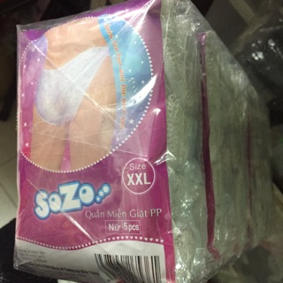 Gói 5 quần lót giấy / cotton Sozo hàng đẹp