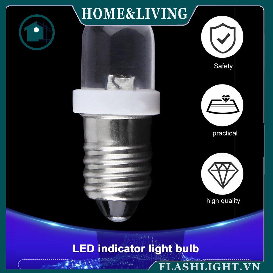 Bóng đèn LED E10 đế xoay ánh sáng trắng lạnh 6V DC