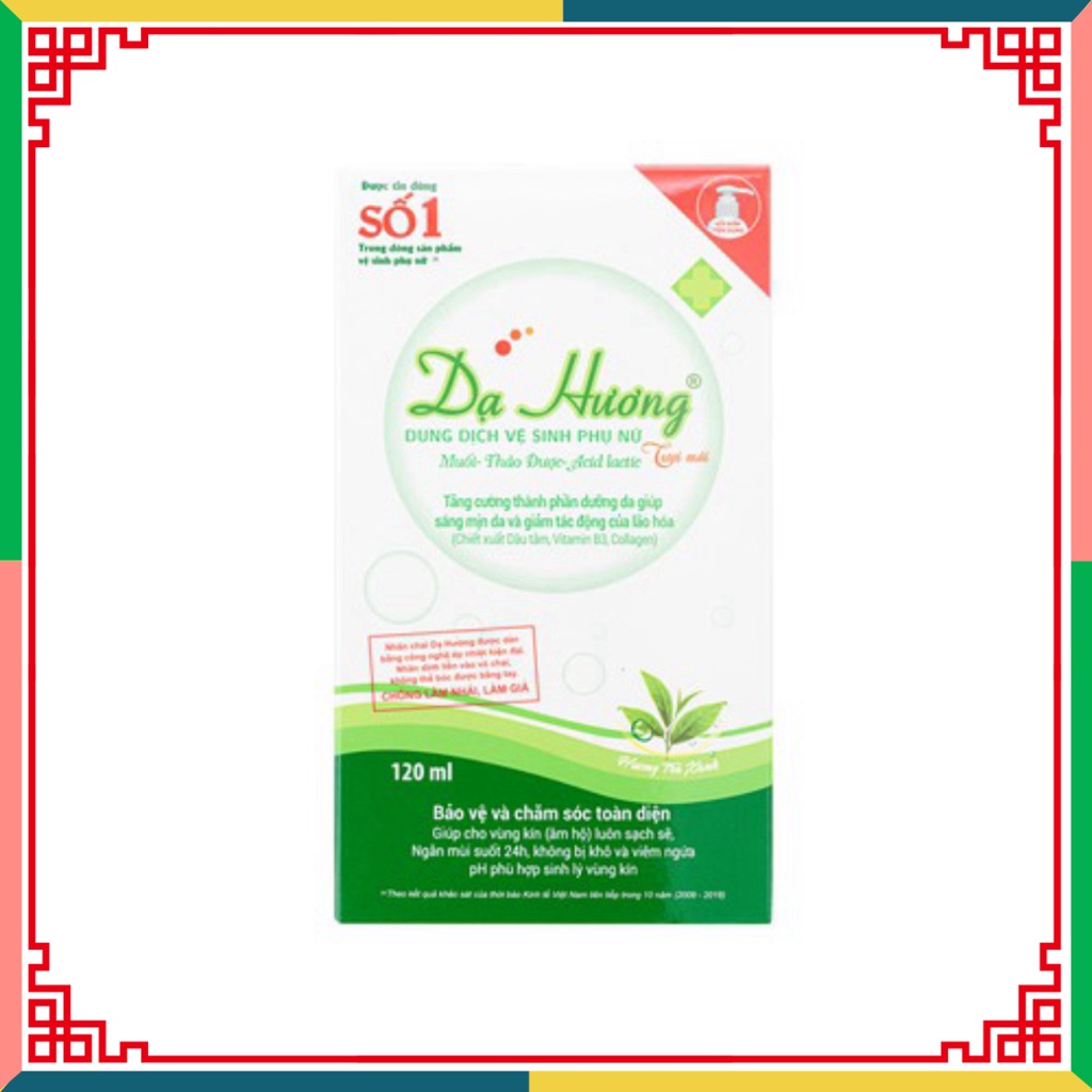 Dung dịch lau chùi Dạ Hương Trà xanh 120ml ( Đại lý Ngọc Toản)