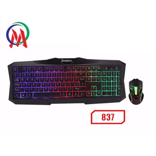 [TẶNG KÈM LÓT CHUỘT ] Combo bàn phím + chuột Bosston 837 Led
