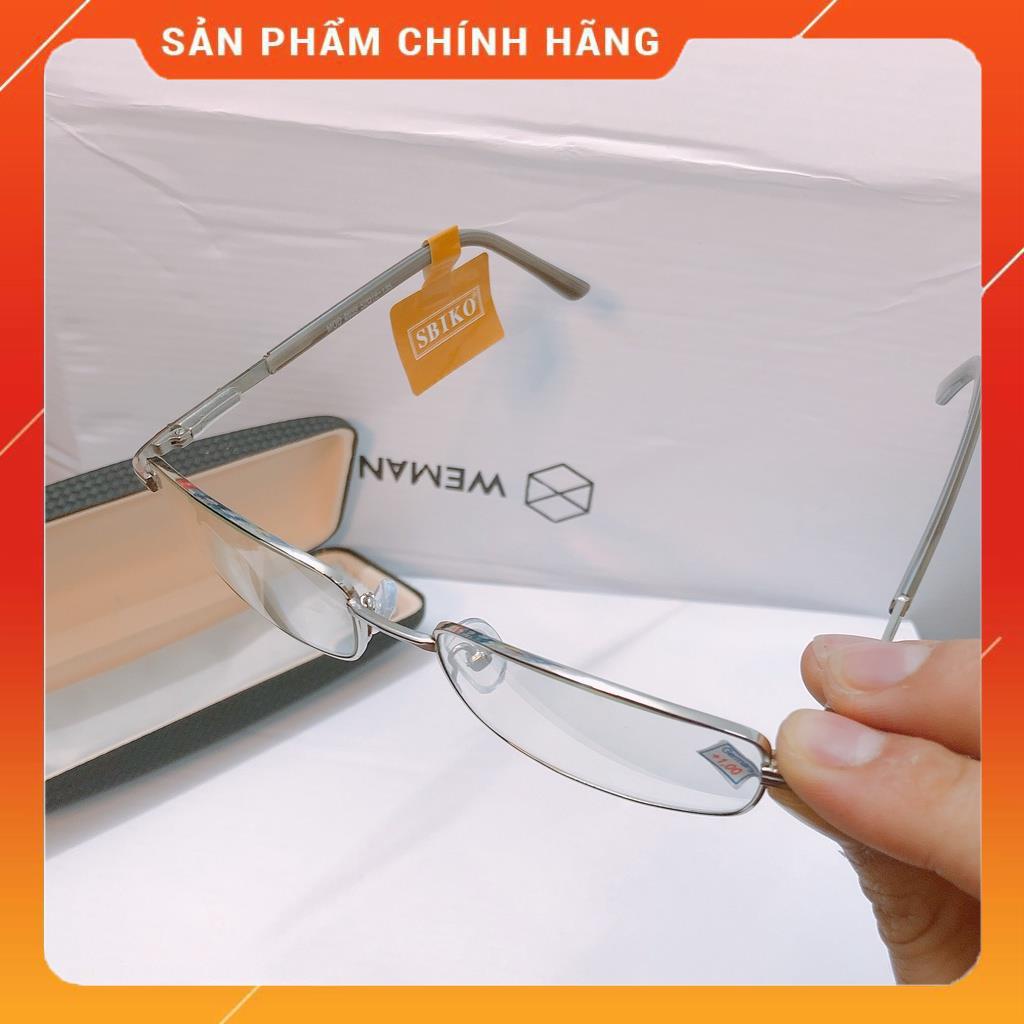Kính lão thị viễn thị nam nữ Nhật bản gọng TITANIUM  mắt thủy tinh sáng rõ nét