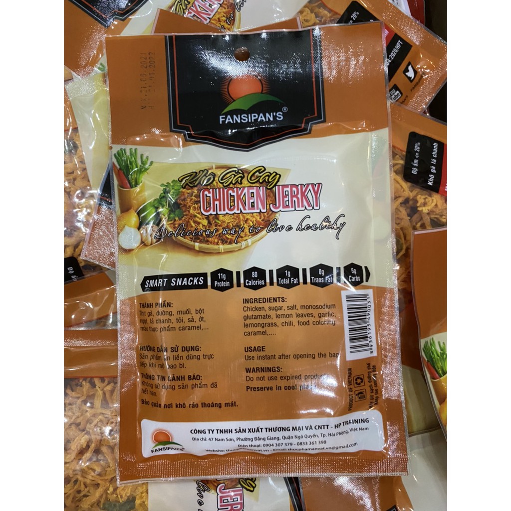(Sale Sốc) Đồ Ăn Vặt Khô Gà Cay Fansipan Thơm Ngon - Khô Gà Gói- Khô Gà Cay- Khô Gà Lá Chanh | BigBuy360 - bigbuy360.vn