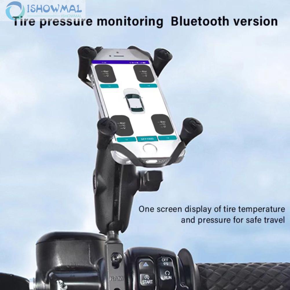 ⚡Hot Sale⚡Motorcycle TPMS Bluetooth5.0 Tire Pressure Monitor System External Sensor-ISHOW