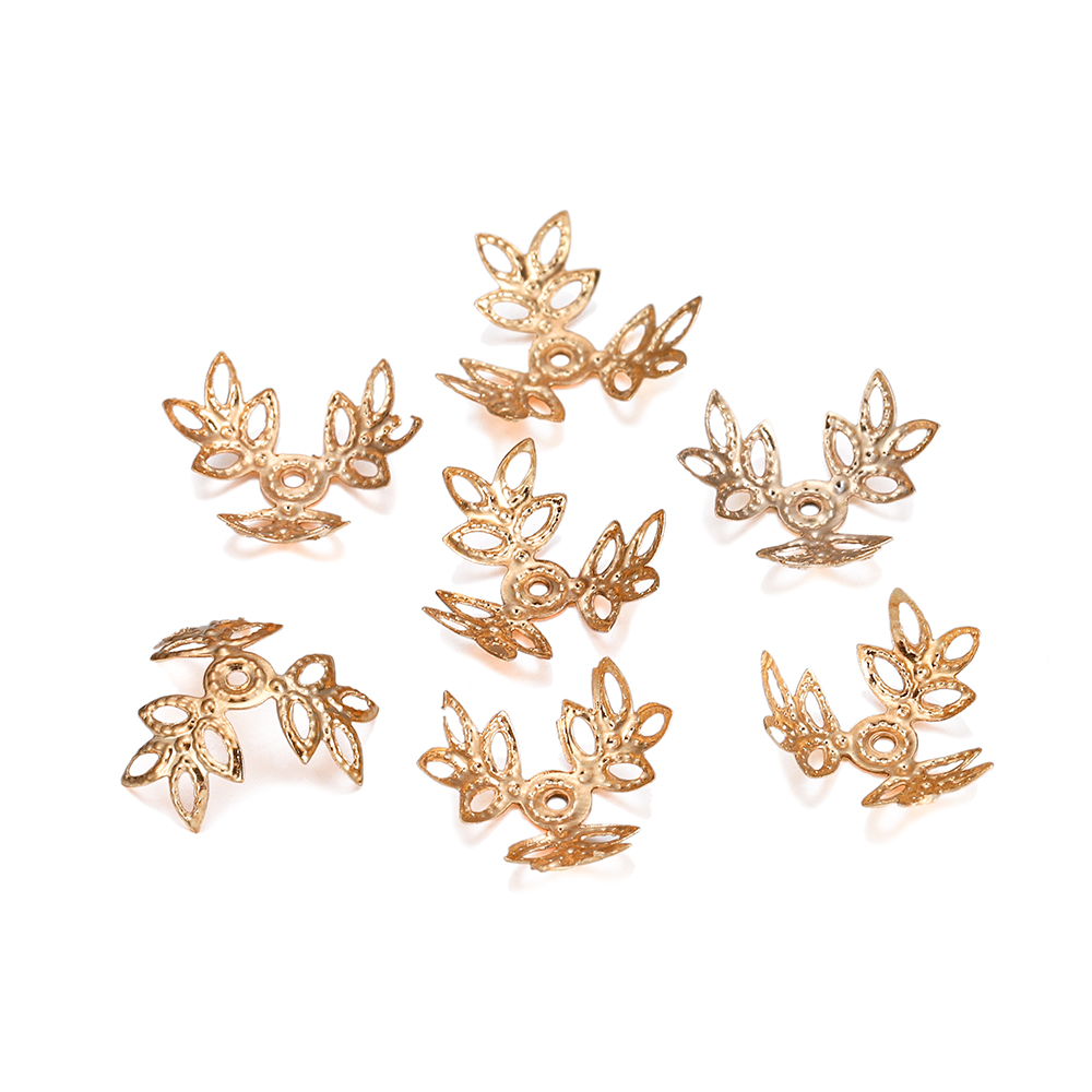 Set 100 phụ kiện St.kunkka làm trang sức hình lá 16x16mm