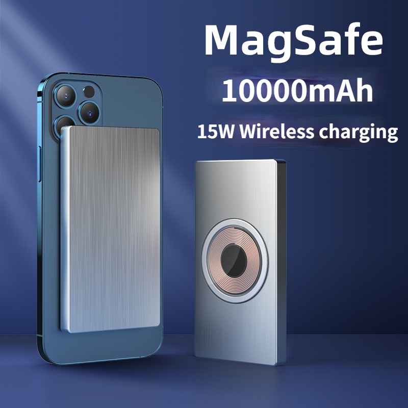 Pin Sạc Dự Phòng Từ Tính Magsafe Dung Lượng 10000mah 15w Pd22.5w Cho Iphone 12 Pro Max Samsung Note 10 20 S20 S21