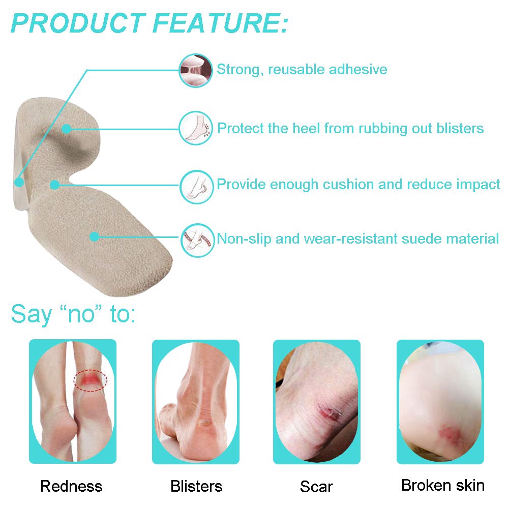 2 đệm xốp màu trơn dùng đỡ gót chân khi đi giày