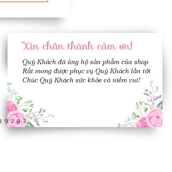HỘP 100 THIỆP CẢM ƠN/THANK YOU CARD GIÁ RẺ DÀNH CHO CÁC SHOP