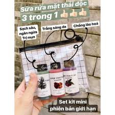 Set 3 sữa rửa mặt Rau Củ Super Vegitoks cleanser mini | BigBuy360 - bigbuy360.vn