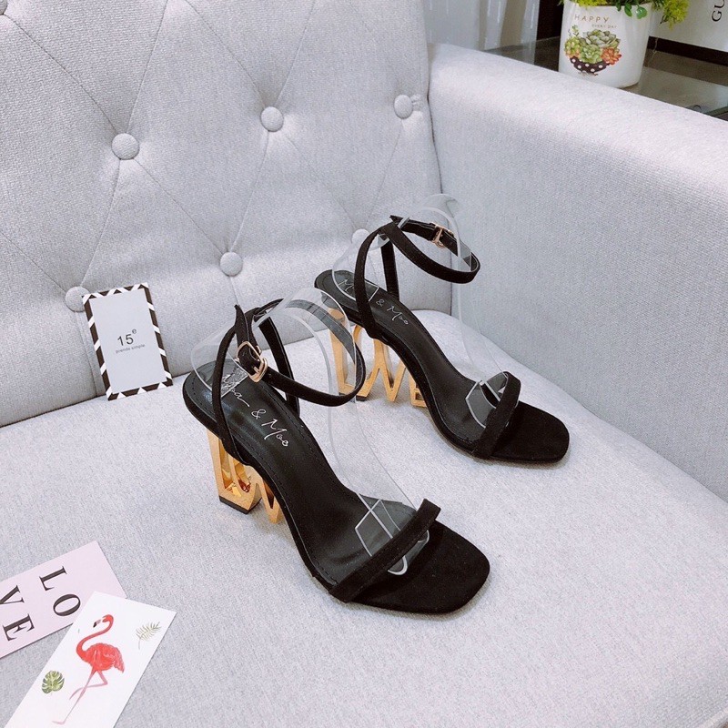 SANDAL BẢN NGANG GÓT LOV.E ĐỒNG CAO 9P