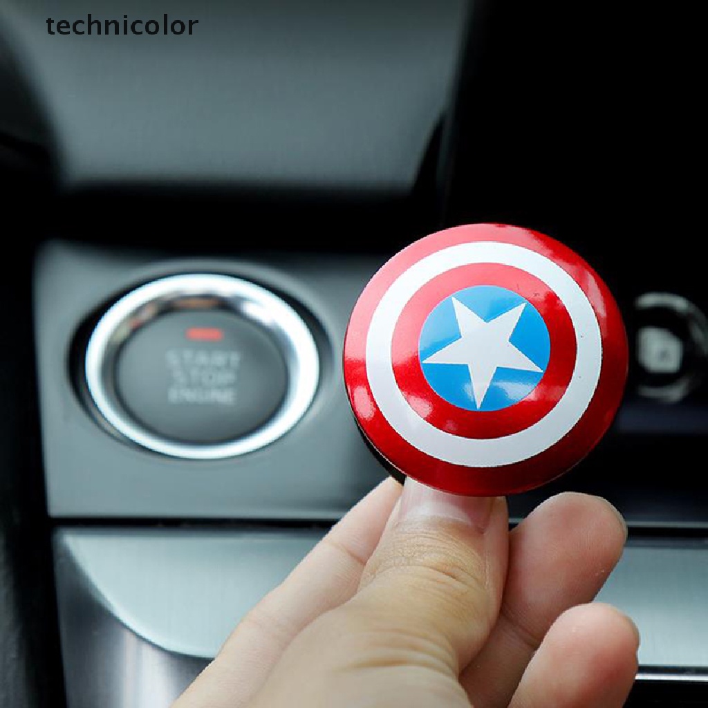Miếng Dán Công Tắc Khởi Động Xe Hơi Hình Captain America