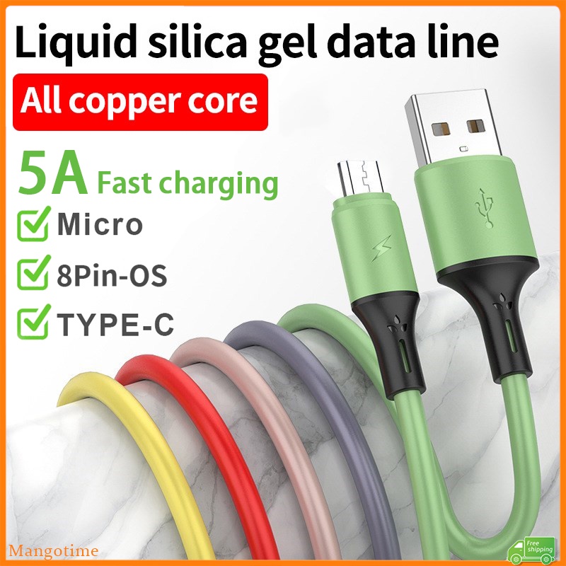 Dây Cáp Sạc Nhanh USB 5A Cho Điện Thoại Micro USB / i / Type C