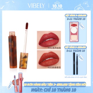 [Hàng mới về] Son Kem Lì Vibely Dễ Lên Màu Không Dính Cốc Màu Sắc Thời Trang