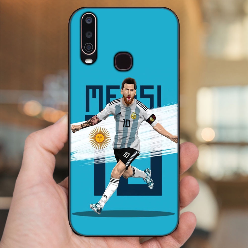 Ốp lưng Vivo Y12, Y15, Y17, U10 viền đen in hình Lionel Messi Barcelona PSG