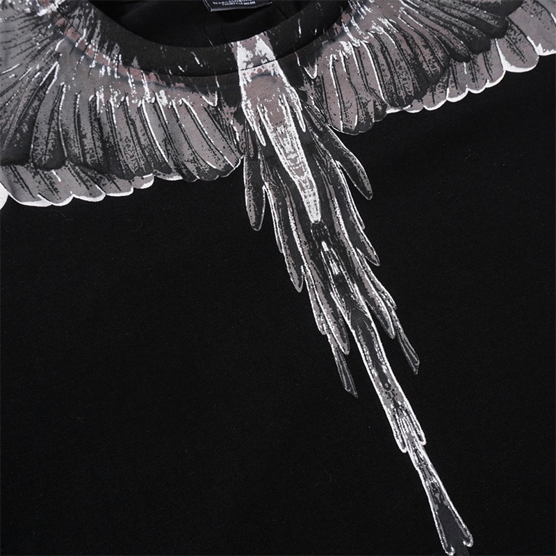 Áo Thun Cotton Ngắn Tay In Hình Đôi Cánh Thời Trang Dành Cho Cả Nam Và Nữ