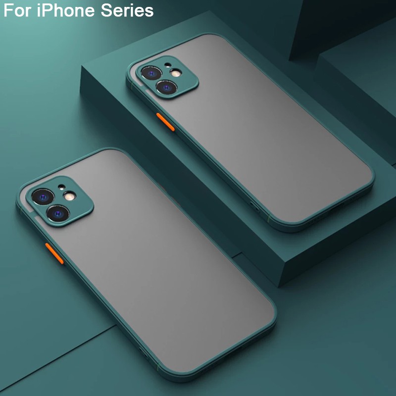 Ốp điện thoại kiểu áo giáp cứng mặt nhám bảo vệ camera cho compatible for iPhone 12 11 Pro Mini Max